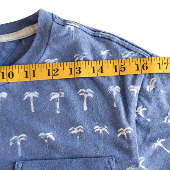 Tommy Hilfiger Light Denim Blue Tee with White Palm Trees All Over Print - Picture 7 of 9